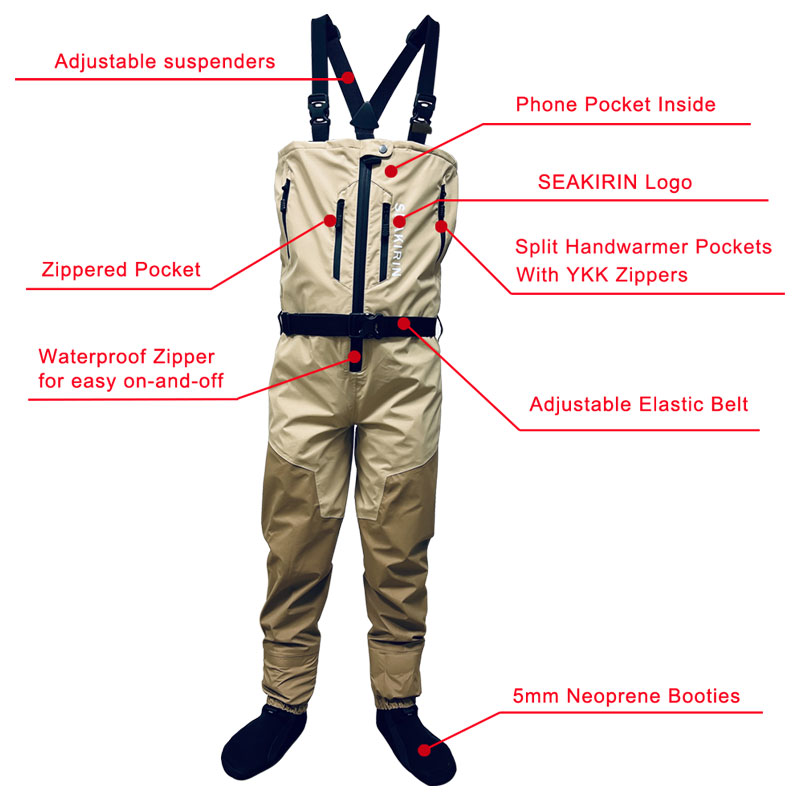 Zip-front Breathable Stout Che - đánh giá và giá Fishing Waders