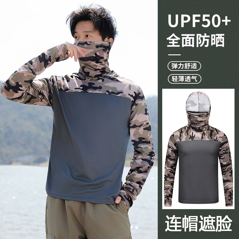 Fishing Shirt Hooded Men Sunsc - đánh giá và giá Fishing Mask Sun Protection