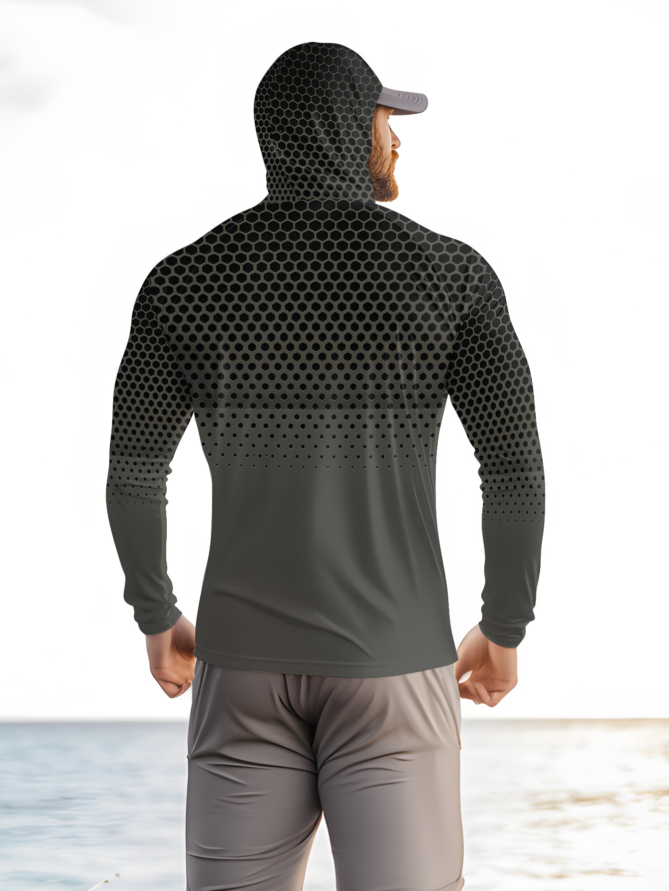 Men Hood Fishing Shirt long sl - đánh giá và giá Fishing Shirt Uv Protection