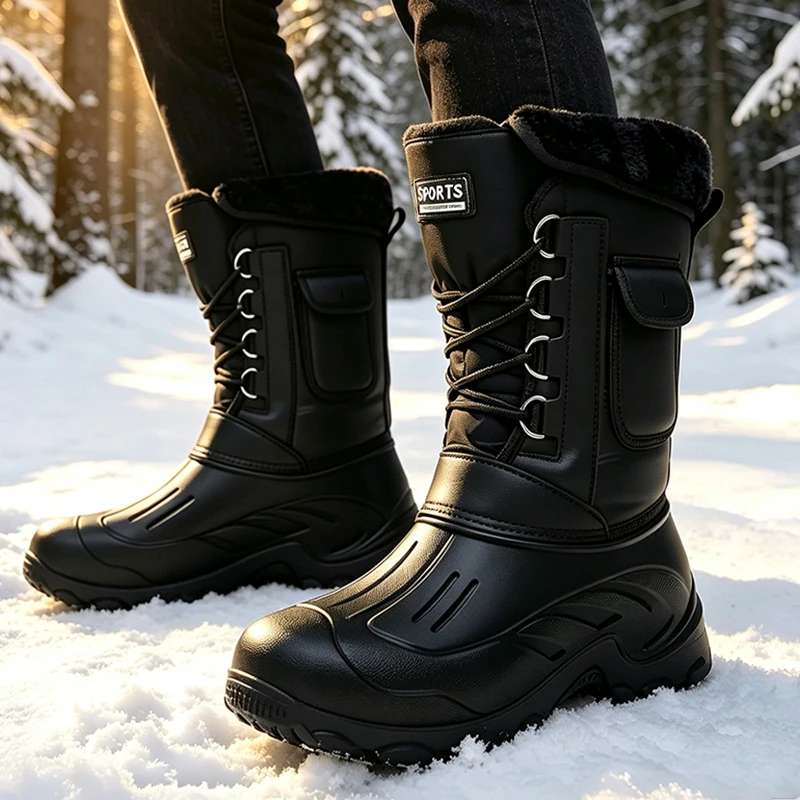 Men Winter Snow Boots Outdoor  - đánh giá và giá Fishing Boots