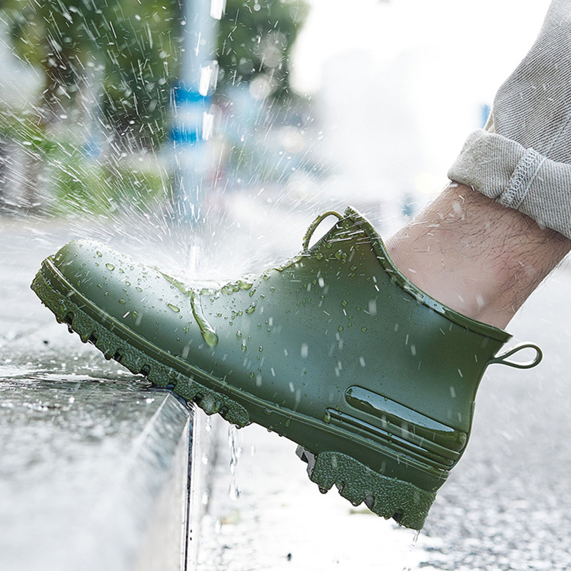 New Fashion Men Rain Boots Pla - đánh giá và giá Fishing Boots